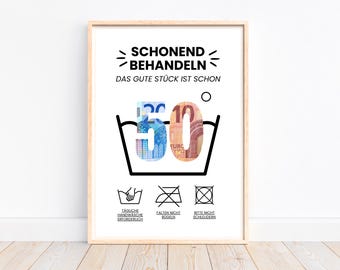 Cash gift 50th birthday gift, creative cash gift birthday gift idea, The good piece is 50, Last minute gift, Download