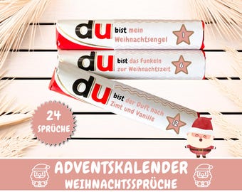 24 Duplo banderoles Advent calendar Christmas, children's Advent calendar gift, Advent calendar filling, woman Christmas gift man, PDF