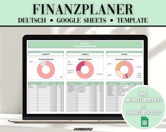 Monthly Financial Planner Google Sheet Monthly Budget Planner, Digital Budget Book, Track Income Expenses, Budget Annual Planner