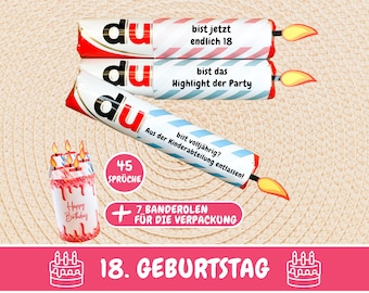 Duplo Banderoles You Messages Finally 18 Children Duplo Banderoles 18th Birthday Gift Last Minute Gift Idea Adult Download