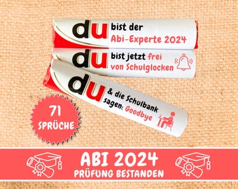 Télécharger: 71 banderoles Duplo Examen Abitur 2024 Meilleur cadeau ABI, cadeau personnel dernière minute Certificat de fin d'études Abitur 2024