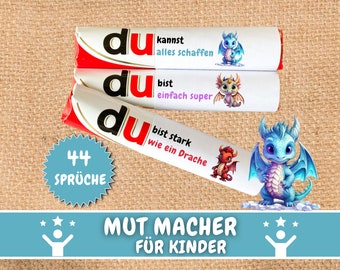 Download: 44 Duplo Banderolen Mutmacher Kinder Motivationssprüche, Duplo Geschenkbox, Duplo Motivation Botschaften Geschenk Kinder