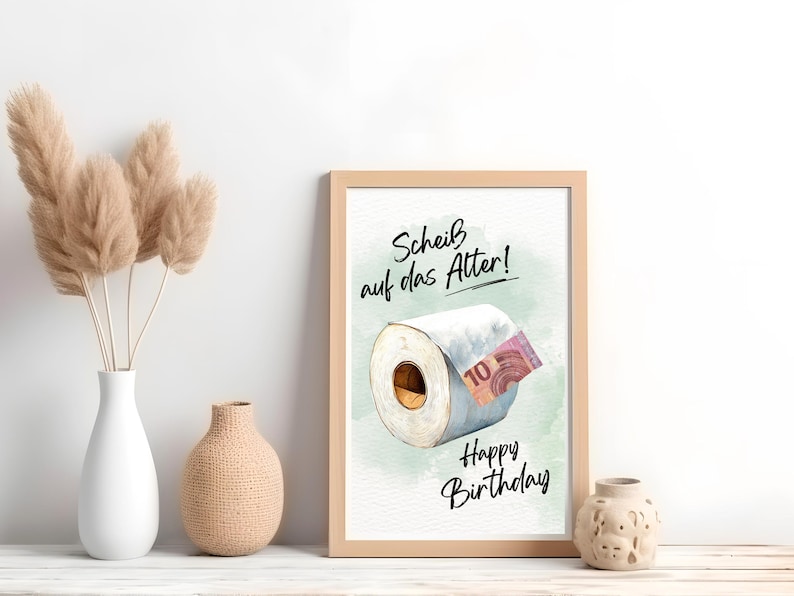 Money gift birthday, creative money gift birthday gift money, birthday card screw your age, last minute gift, PDF image 2