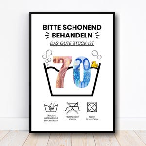 Cash gift 70th birthday gift, creative cash gift birthday gift idea, the good piece is 70, last minute gift, download