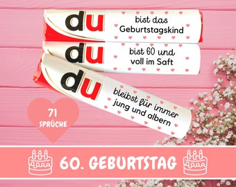 71 Duplo banderoles 60th birthday gift, birthday gift best friend, 60th birthday woman, birthday gift men, download