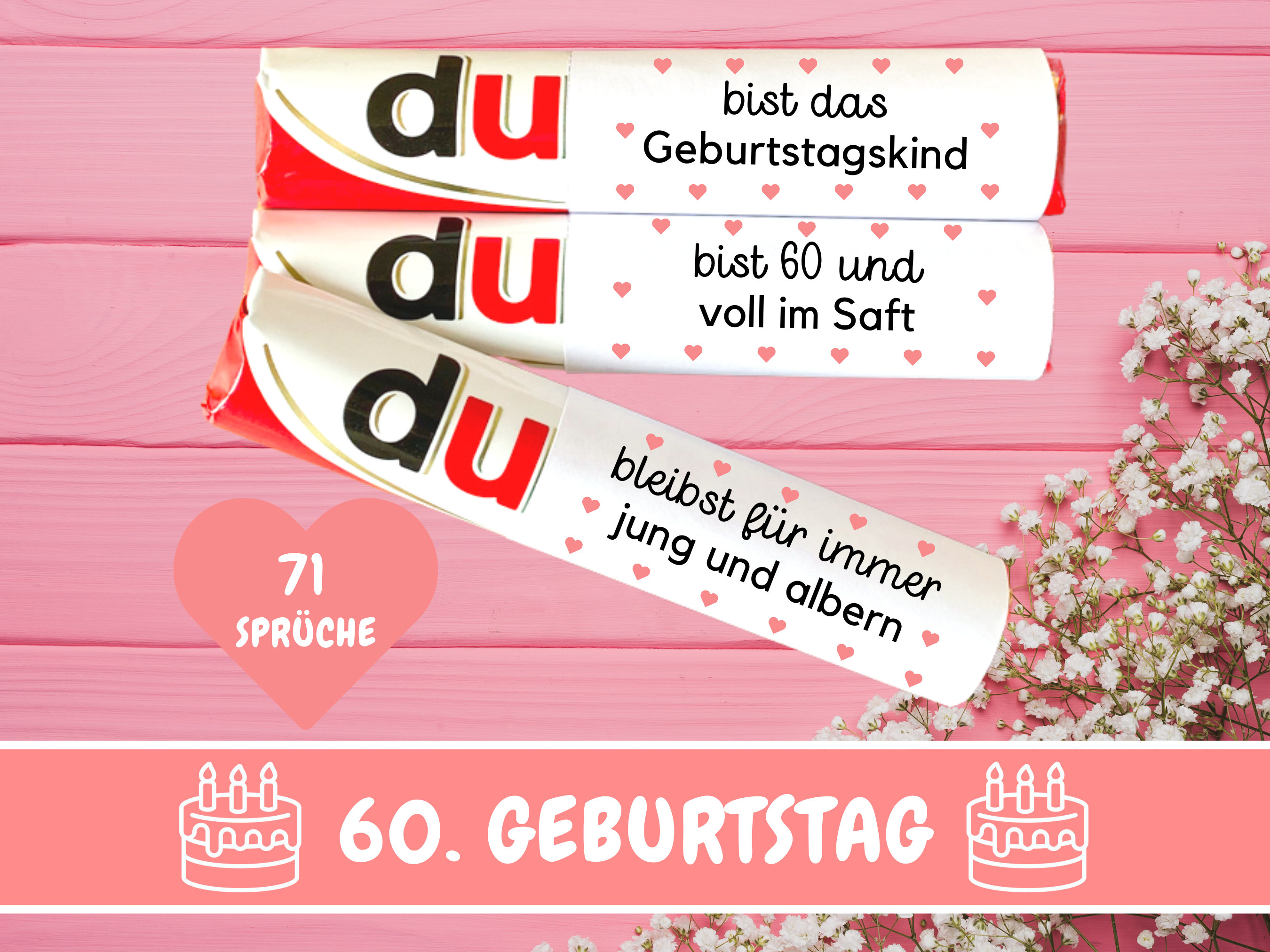 Schärpe Zum 60. Geburtstag '60 & Sassy' – Schwarz-rosa, Verstellbar, Perfekt Für Party & Fotos