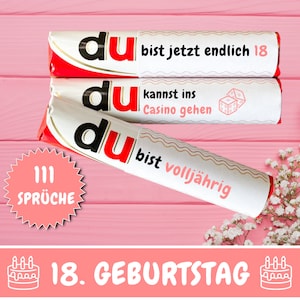 111 Duplo Banderolen Du Botschaften Endlich 18 Kinder Duplo Banderolen 18 Geburtstag Geschenk Last Minute Geschenkidee Volljährig, Download