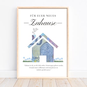 Geldgeschenk Einzug Neues Zuhause Einweihungsgeschenk, Kreatives Geschenk Hausbau, Geschenkidee Einweihungsfeier, Last Minute Geschenk, PDF
