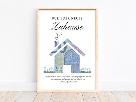 Geldgeschenk Einzug Neues Zuhause Einweihungsgeschenk, Kreatives Geschenk Hausbau, Geschenkidee Einweihungsfeier, Last Minute Geschenk, PDF