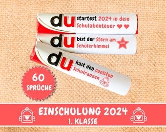 60 Duplo banderoles school enrollment gift school start school child, personal gift last minute school start school enrollment 2024, download