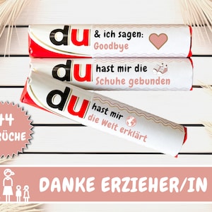 Download: 44 Duplo Banderolen Abschiedsgeschenk Erzieherin, Kindergarten Danke Geschenk Erzieherin, Kita, Tagesmutter, Lehrerin Geschenkidee