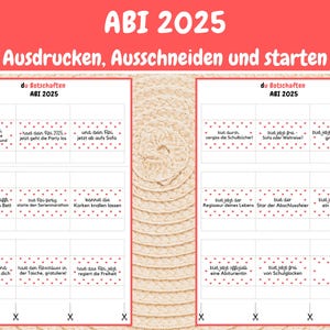 May include: A printable set of 12 cards with red polka dots and black text. The cards are for a graduation party and have messages like "You're officially a graduate!" and "You're the star of the graduation party!"