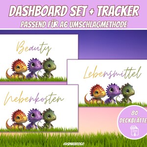 80 dashboards (cover sheets) baby dinos for A6 covers, cover sheets cover method in the budget binder | Digital PDF Download