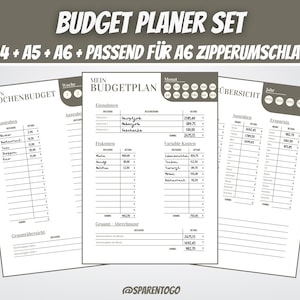 Puede incluir: Un conjunto de páginas de planificación presupuestaria imprimibles en blanco y negro. Las páginas están etiquetadas como "Mi presupuesto semanal", "Mi plan presupuestario" y "Resumen". Las páginas están diseñadas para ayudar a las personas a realizar un seguimiento de sus ingresos, gastos y ahorros.