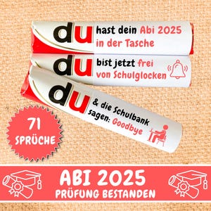 71 Duplo Banderolen Abitur 2025 Prüfung Bestanden Geschenk Abi, Persönliches Geschenk Last Minute Abitur Schulabschluss 2025, Download