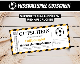 Voucher football ticket birthday gift men personalized voucher gift football game voucher template gift idea, download