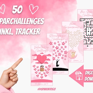 50 savings challenges incl. tracker | Sparchallenge set suitable for A6 cash binders for your budget binder for the envelope method | PDF file