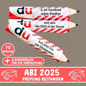 70 Duplo Banderoles Abitur 2025 Exam Passed Gift Abi, Personal Gift Last Minute Abitur School Graduation 2025, Download