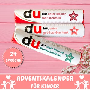 24 Duplo banderoles Advent calendar courage maker children affirmation, gift children affirmation motivational sayings, gift idea children, PDF