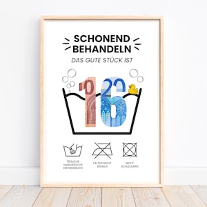 Geldgeschenk 16. Geburtstag Wunscherfüller, Geburtstagsgeschenk DIY Geschenkidee, kreatives Geldgeschenk, Last Minute Geschenk, Download