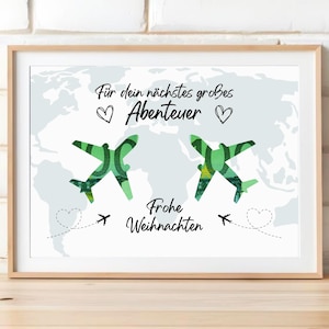 Money gift Christmas travel fund Christmas gift, DIY gift idea Christmas creative money gift, last minute gift, download
