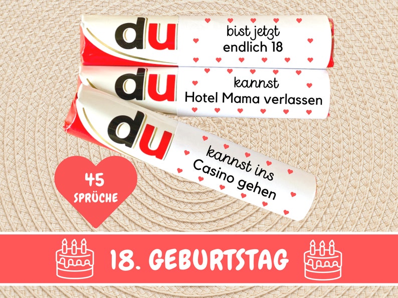 Duplo Banderolen You Messages Finally 18 Children Duplo Banderolen 18 Birthday Gift Last Minute Gift Idea Adult Download image 1