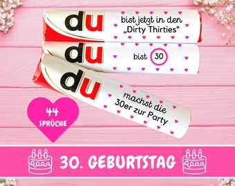 44 Duplo banderoles, 30th birthday gift, birthday gift best friend, 30th birthday wife, last minute gift, download