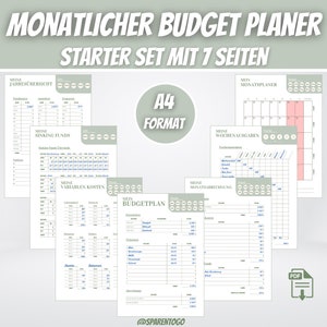Budget Planner Starter Set, Monthly Financial Planner Template Household Book, Savings Tracker Budget Planning Money Management Financial Tracker, Download