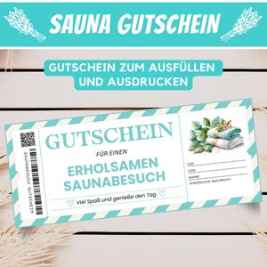 Voucher na wizytę w saunie, karta vouchera, voucher do sauny wellness, prezent last minute, voucher upominkowy dla najlepszego przyjaciela, pobierz i wydrukuj
