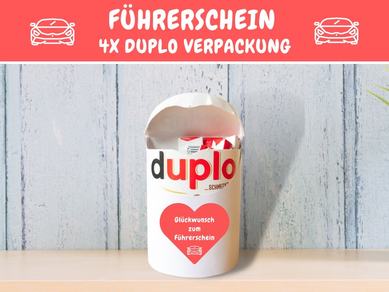 68 Duplo Führerschein Banderolen bestandene Fahrprüfung, Duplo Geschenkidee Freundin Geschenk Freund zum Führerschein Fahrschüler, Download Bild 3