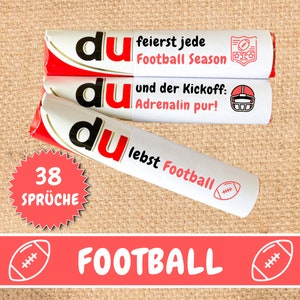 Download: 38 Duplo banderoles American football gift man, football gift idea snack stadium, Duplo sayings gift boyfriend