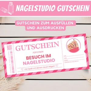 Gutschein Nagelstudio beste Freundin Geschenk Frau, Personalisierter Geschenkgutschein Maniküre Gutscheinkarte Geburtstagsgeschenk, Download