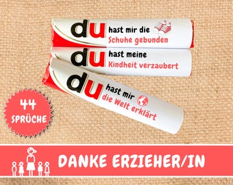 Download: 44 Duplo banderoles farewell gift educator, kindergarten thank you gift educator, day care center, childminder, teacher gift idea