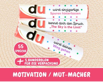 55 Duplo Banderolen Motivationssprüche, Duplo Botschaften Mutmacher Geschenk, Duplo Geschenkbox, DIY Geschenkidee Freundin, Download