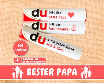 Descargar: 83 Banderolas Duplo El mejor regalo para papá Día del Padre, caja de regalo Duplo, mensaje eres, regalo personal para el Día del Padre
