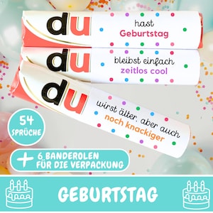 54 Duplo Banderolen Geburtstagsgeschenk beste Freundin, Geburtstagsgeschenk Frau, Geburtstagsgeschenk Männer, Geschenk Duplo Geburtstag, PDF