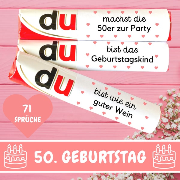 71 Duplo Banderolen 50 Geburtstagsglückwünsche, Geburtstagsgeschenk beste Freundin, 50 Geburtstag Frau, Geburtstagsgeschenk Männer, Download