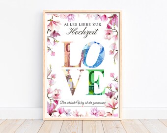 Money gift for wedding, wedding gift bride and groom money gift, wedding couple gift money, gift idea wedding gift money, PDF