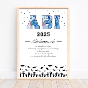 Cash gift for the Abitur 2025, Exam Passed Gift Abitur, Personal Gift Last Minute Abitur School Graduation 2025, Download