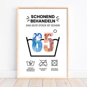 Geldgeschenk 65 Geburtstag Geschenk, kreatives Geldgeschenk Geburtstag Geschenkidee, Das gute Stück ist 65, Last Minute Geschenk, Download