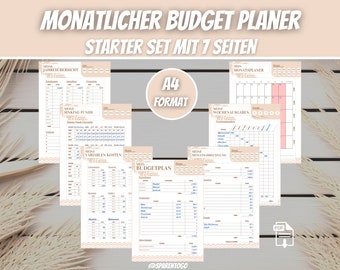Budget Planner Monthly Financial Planner Household Book, Financial Tracker for Monthly Budget Planning, Monthly Budget Planner Template, Download