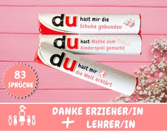 Download: 83 Duplo banderoles farewell gift educator, kindergarten thank you gift educator, day care center, childminder, teacher gift idea
