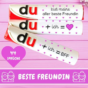 44 Duplo Banderolen Geschenk Beste Freundin, Freundinnen Geschenk, Duplo Geschenkbox, Du Botschaft, Geschenkidee Freundin, PDF Download