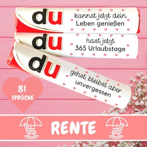 81 Duplo Banderolen Rente Geschenk, Ruhestand Geschenk Kollegen, Duplo Geschenkbox, persönliche Geschenke DIY Geschenkidee, Download