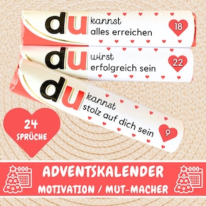 24 Duplo banderoles Advent calendar motivational sayings, Duplo messages encouraging gift, Duplo gift box, gift idea girlfriend, PDF