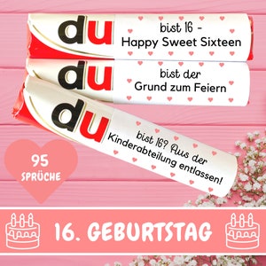 Duplo Banderolen Du Botschaften Endlich 16 Kinder Duplo Banderolen 16 Geburtstag Geschenk Last Minute Geschenkidee Teenager Boho Download