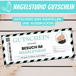 Bon d'achat pour salon de manucure, meilleure amie, cadeau pour femme, chèque-cadeau personnalisé, carte de bon de manucure, cadeau d'anniversaire, à télécharger
