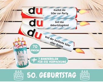 70 Duplo banderoles 50th birthday greetings, birthday gift best friend, 50th birthday woman, birthday gift men, Download