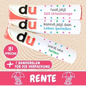 Download 81 Duplo Banderolen Rente Geschenk, Ruhestand Geschenk für Kollegen, Duplo Geschenkbox, persönliche Geschenke, DIY Geschenkidee