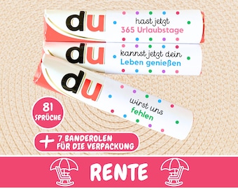 Download 81 Duplo banderoles pension gift, retirement gift for colleagues, Duplo gift box, personal gifts, DIY gift idea